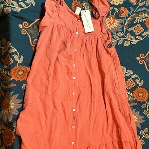 Universal Thread Cotton Midi Dress NWT XS Button Front Cottagecore